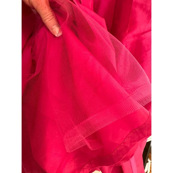 Banana Republic Mad Men Barbie Pink Silk Sleeveless Dress Taffeta size 2 - Picture 10 of 12